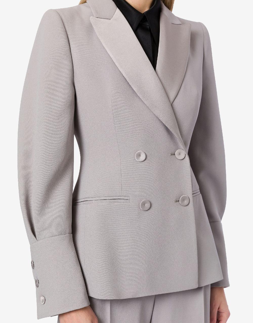 Alberta Ferretti Giacca doppiopetto in enver satin Acquista Ora