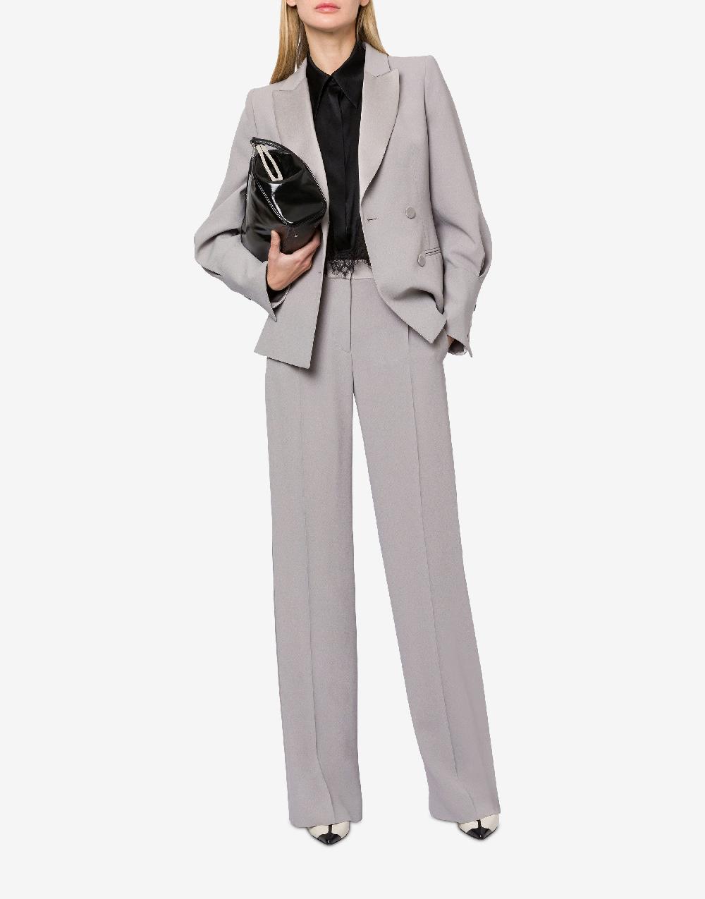 Alberta Ferretti Pantalone a vita bassa in enver satin Consegna Veloce