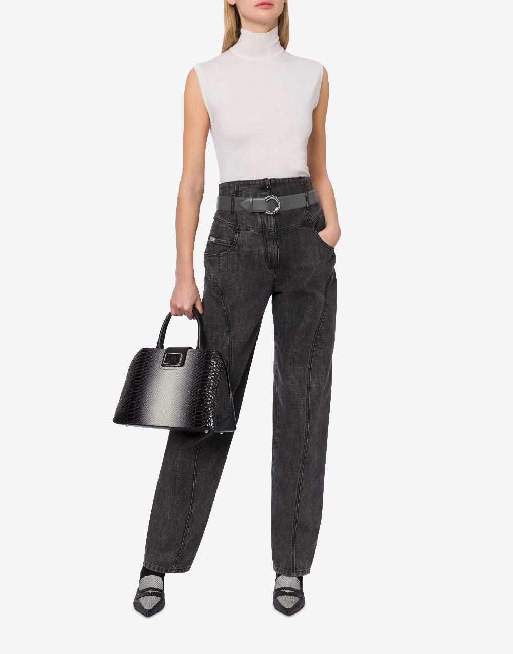 Alberta Ferretti Top a collo alto in lana e seta Shopping Online