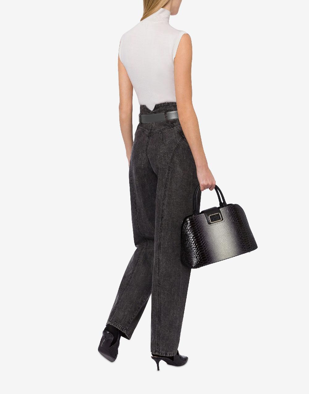 Alberta Ferretti Top a collo alto in lana e seta Shopping Online