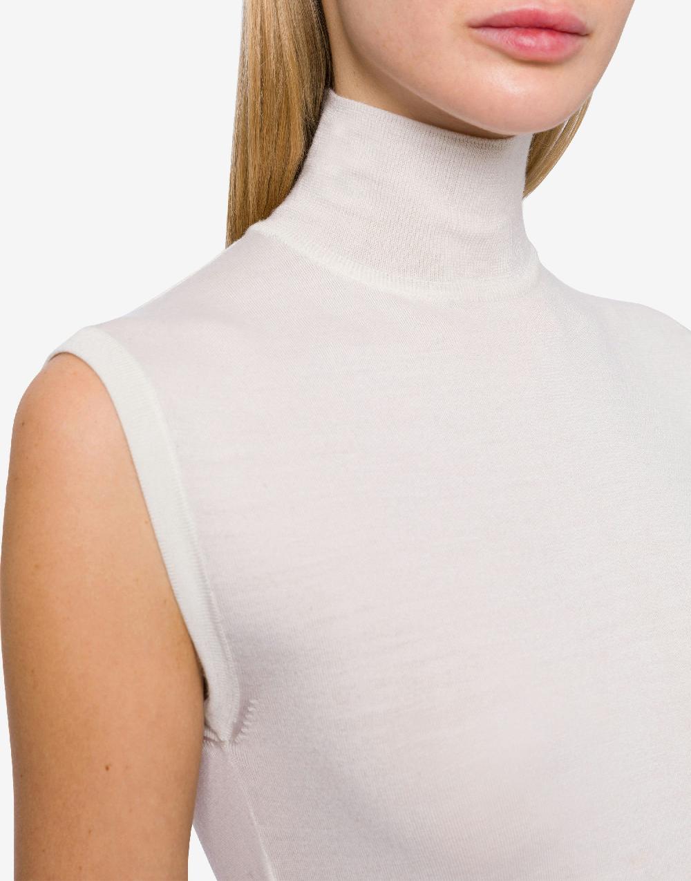 Alberta Ferretti Top a collo alto in lana e seta Shopping Online