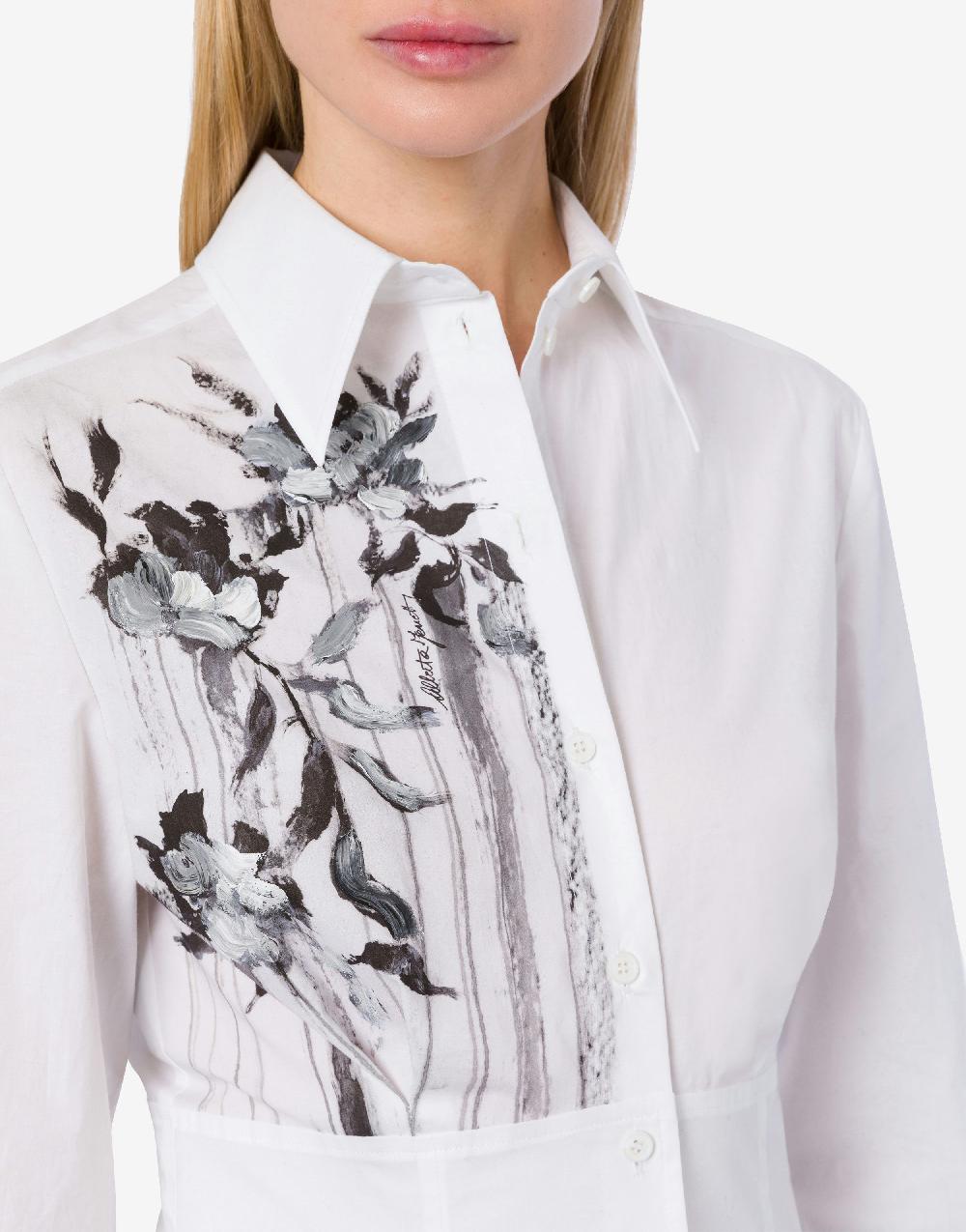 Alberta Ferretti Camicia in popeline stretch Dripping Roses Affare Del Giorno