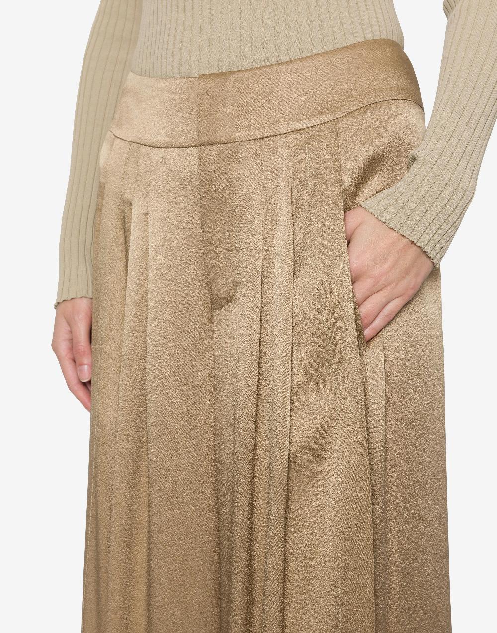 Alberta Ferretti Pantalone in raso con pieghe Economico