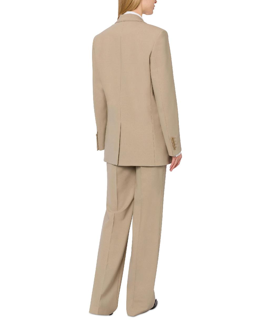 Alberta Ferretti Pantalone in tela di lana stretch Saldi