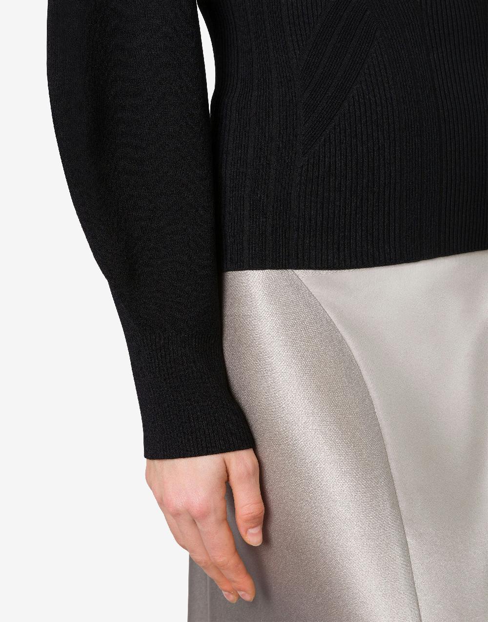Alberta Ferretti Maglia stretch con maniche voluminose Hotsell