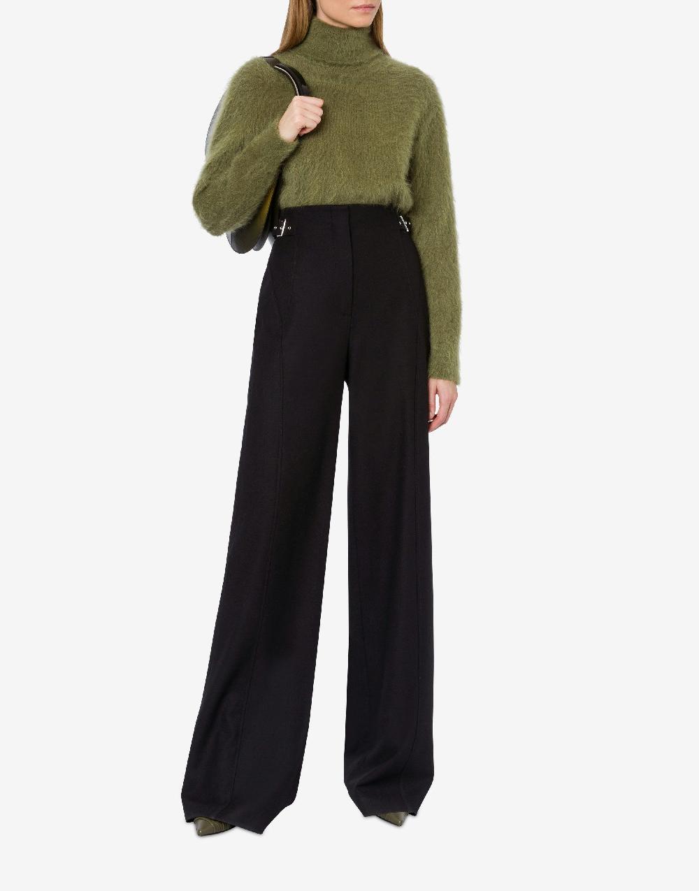 Alberta Ferretti Pantalone in flanella stretch Vendita Calda