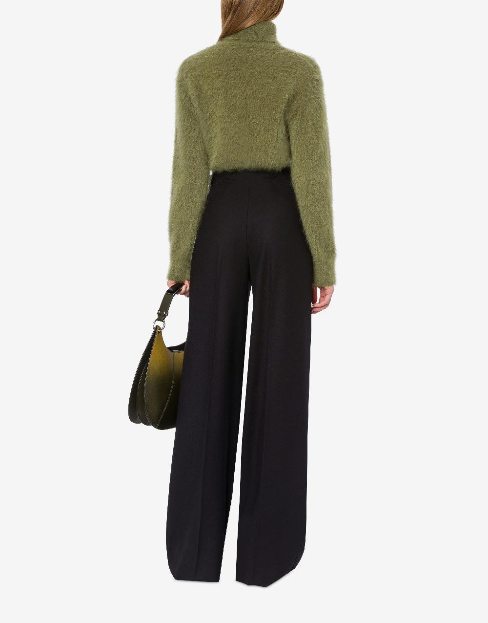 Alberta Ferretti Pantalone in flanella stretch Vendita Calda