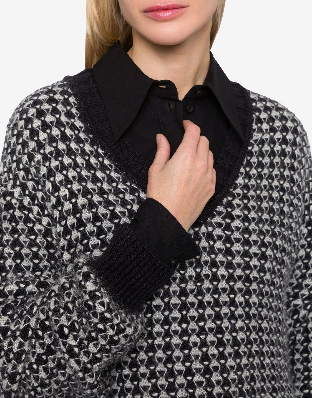 Alberta Ferretti Maglione oversize in misto mohair Saldi Di Fabbrica