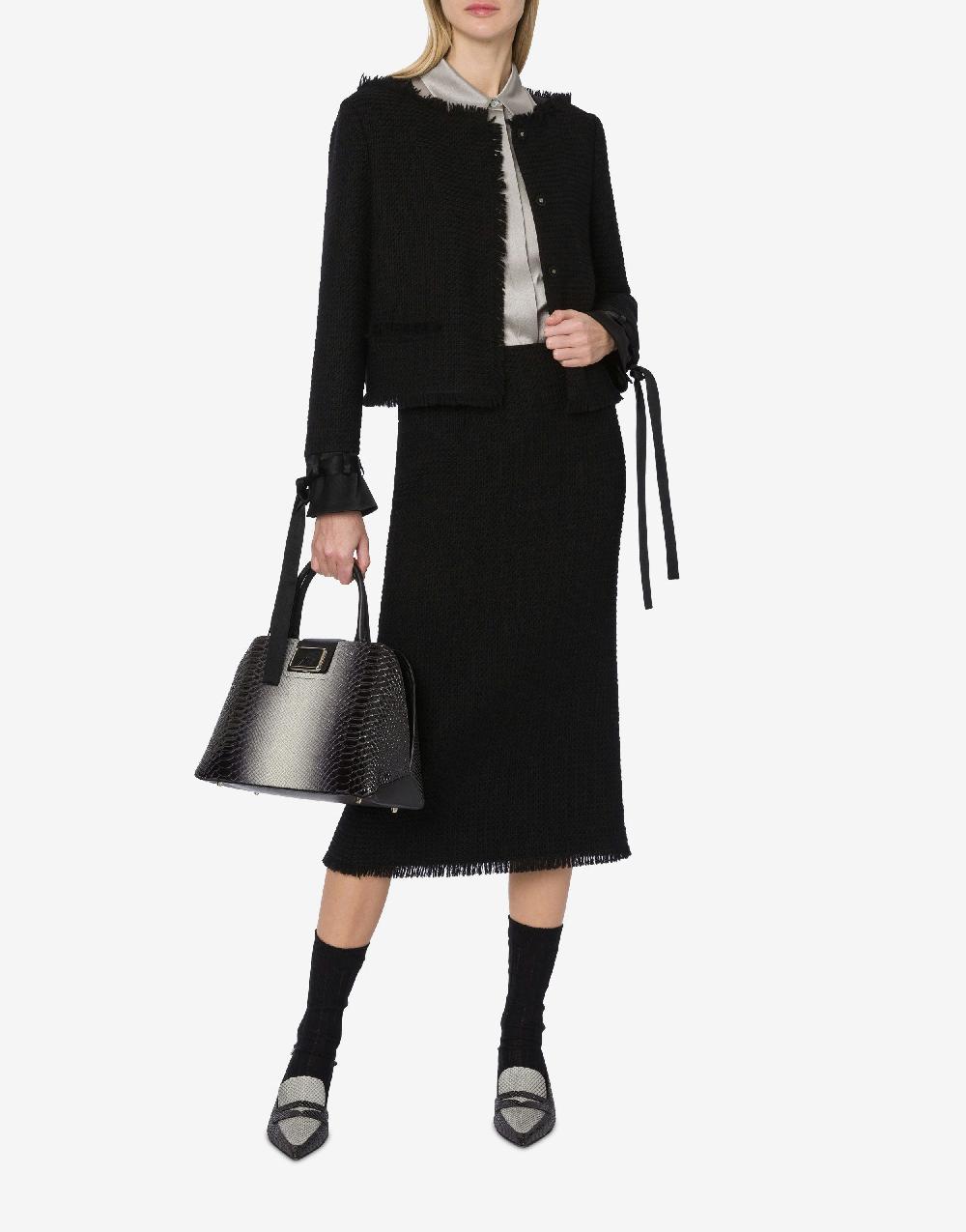 Alberta Ferretti Gonna longuette in stuoia di lana I Più Venduti
