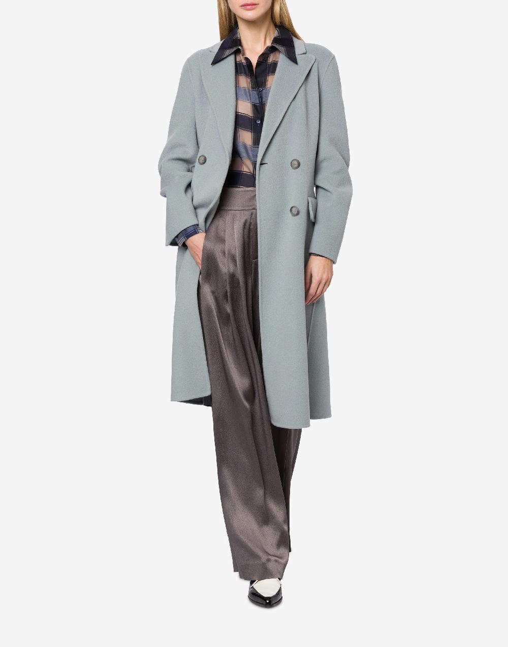 Alberta Ferretti Cappotto doppiopetto in panno double In Saldo