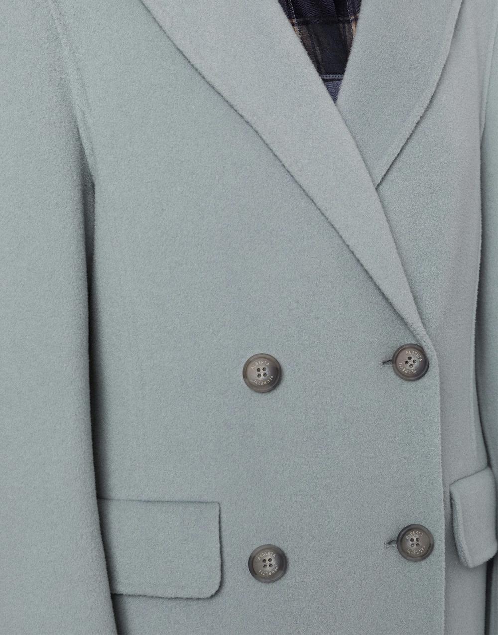 Alberta Ferretti Cappotto doppiopetto in panno double In Saldo