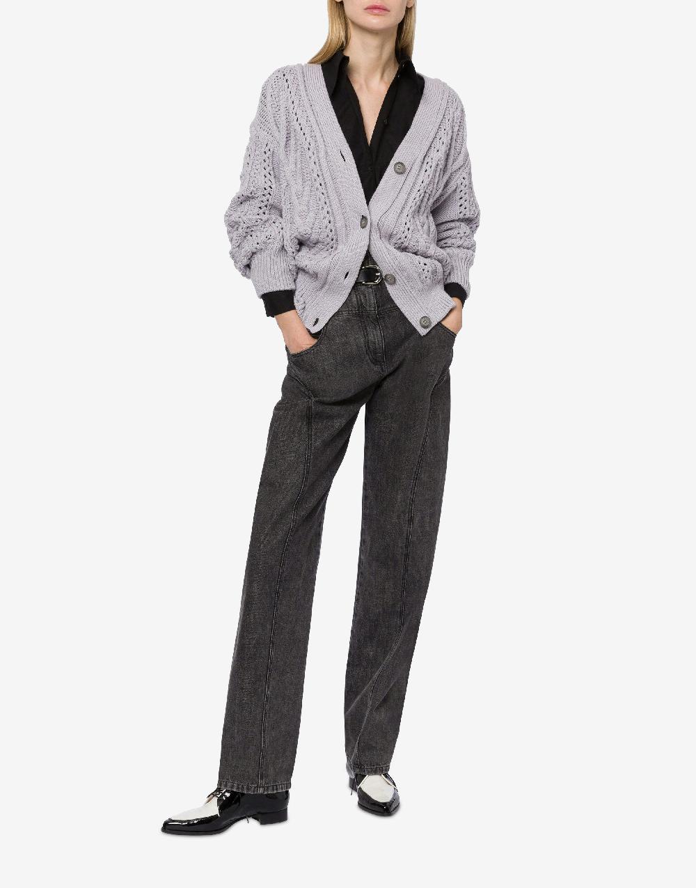 Alberta Ferretti Cardigan oversize in lana Nuova