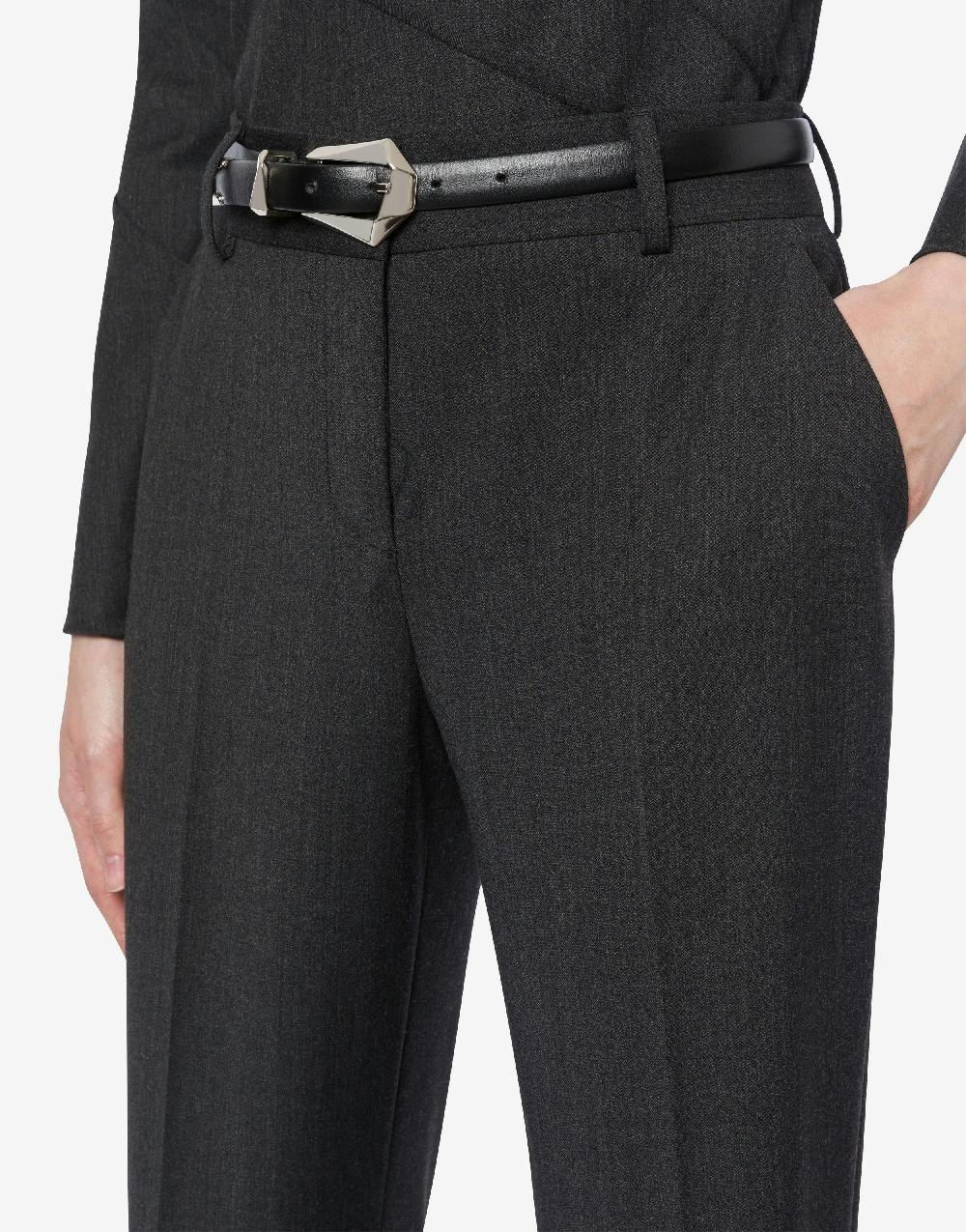 Alberta Ferretti Pantalone in twill di lana stretch Italia
