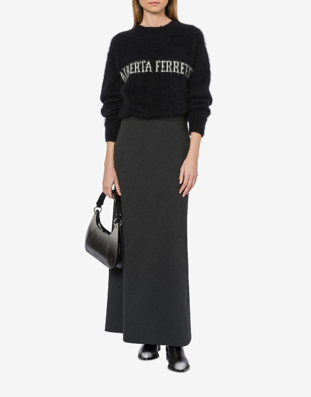 Alberta Ferretti Maglione in mohair superkid con logo Qualità