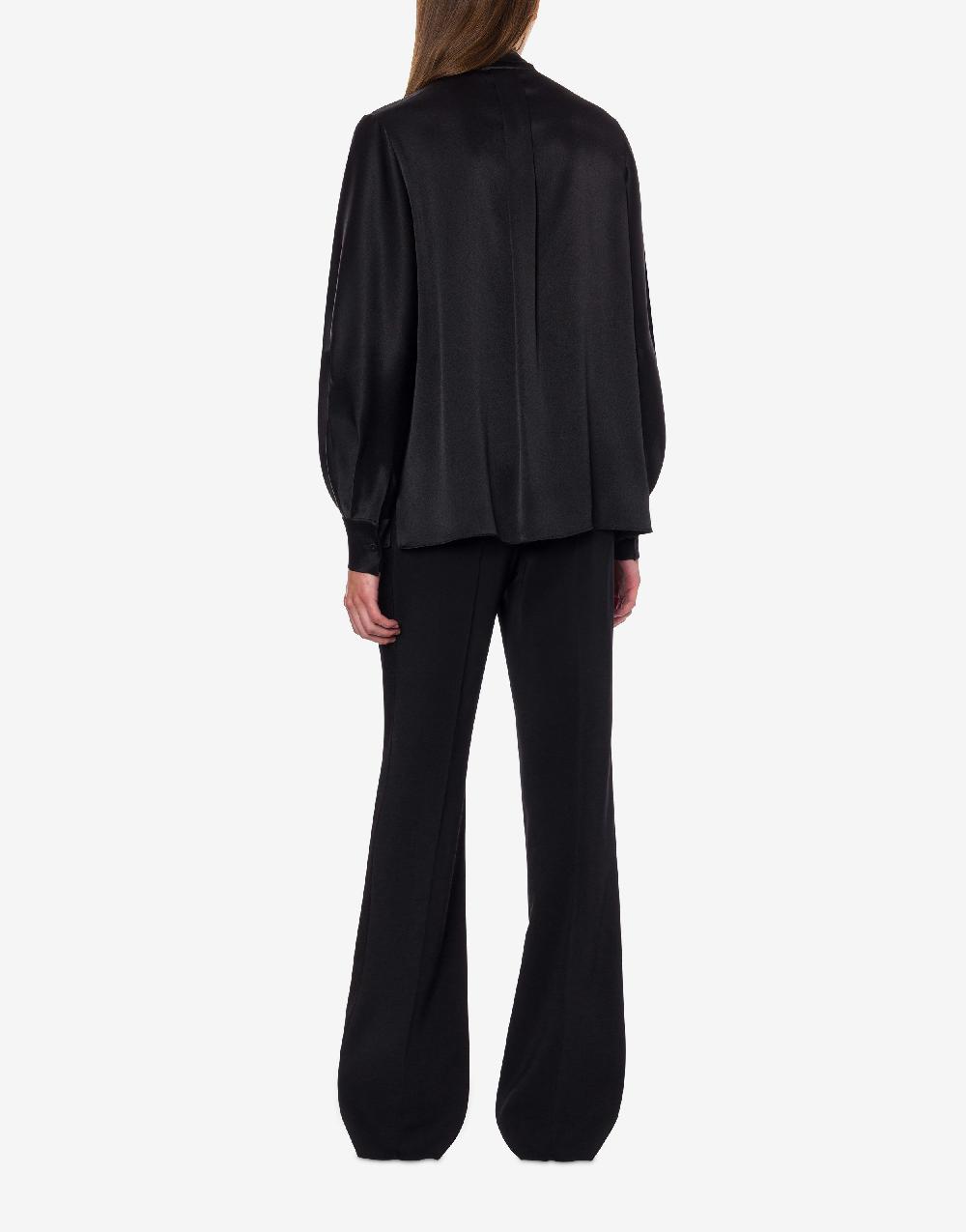 Alberta Ferretti Camicia in raso con collo lavallière Soddisfazione Garantita