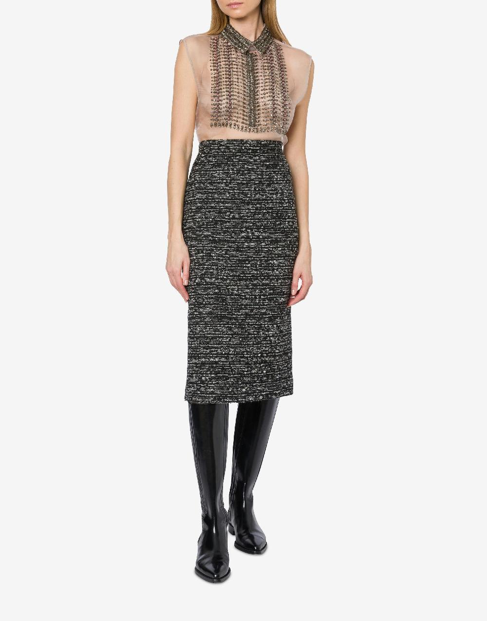 Alberta Ferretti Top in organza con ricamo perline Acquista Ora