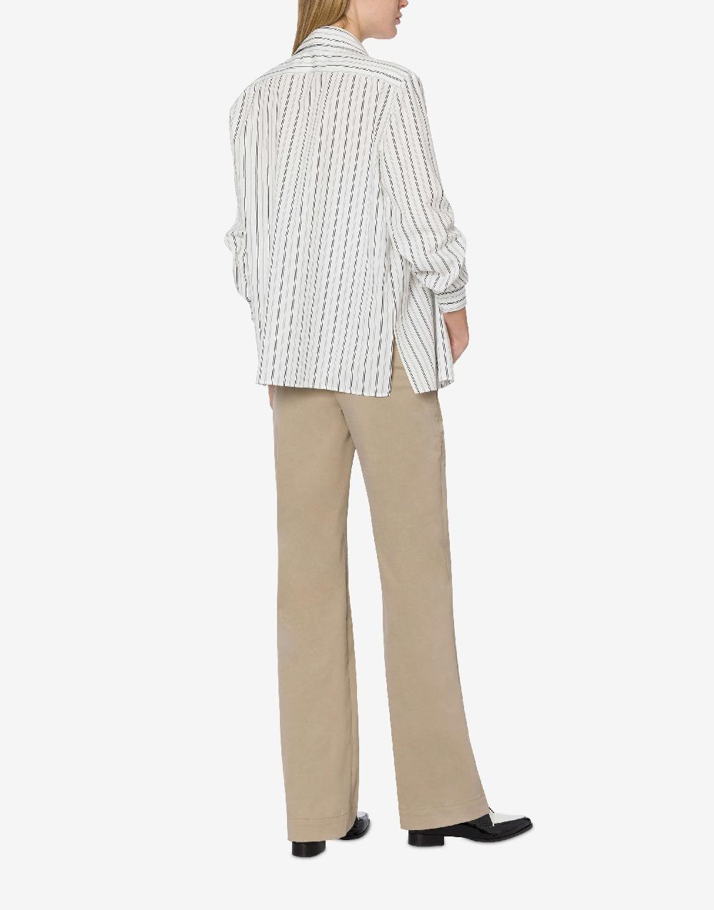 Alberta Ferretti Pantalone in gabardina di cotone stretch Promozione Limitata