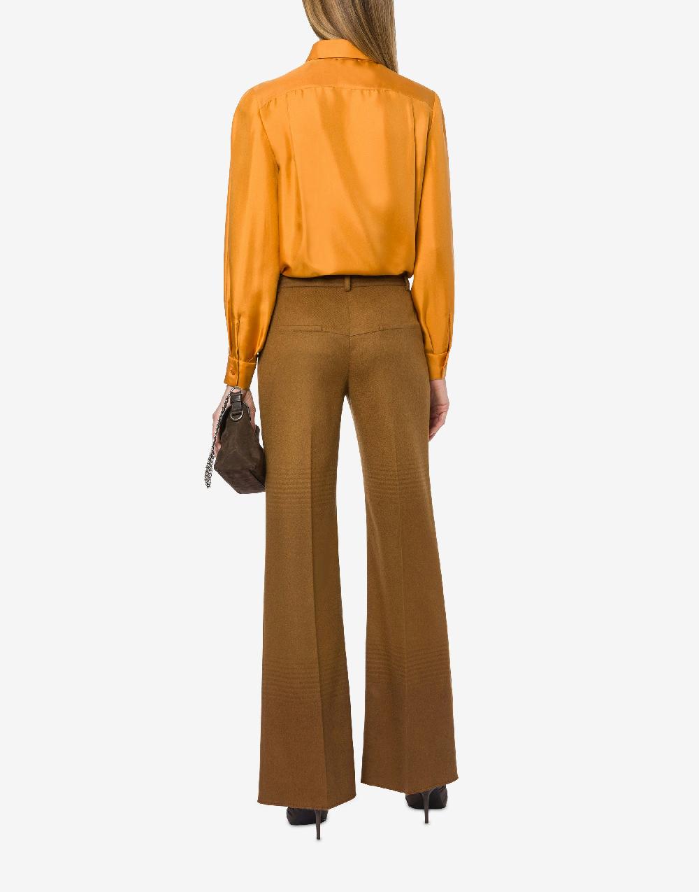 Alberta Ferretti Camicia in twill di seta con sciarpina Fino Al -60%