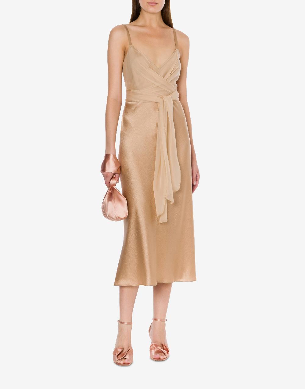 Alberta Ferretti Abito longuette in raso Sottocosto