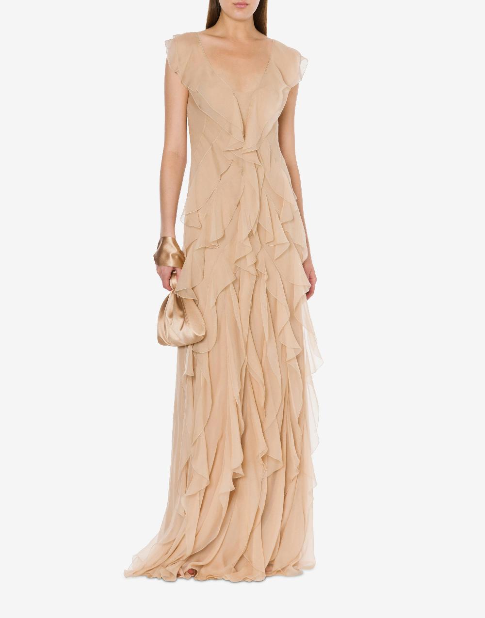Alberta Ferretti Abito in chiffon organico Cocktail Offerta San Valentino