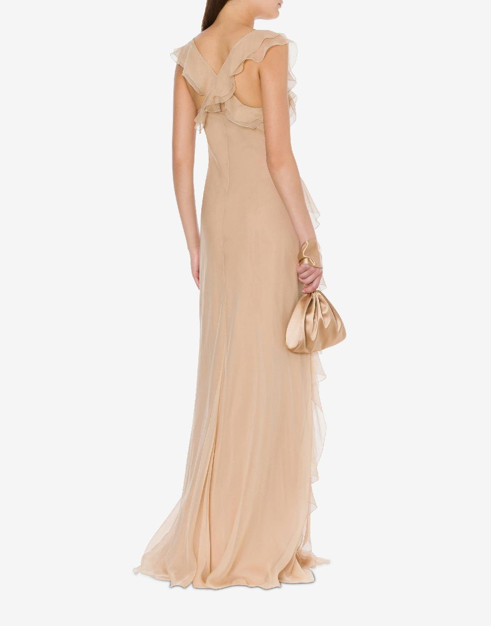 Alberta Ferretti Abito in chiffon organico Cocktail Offerta San Valentino