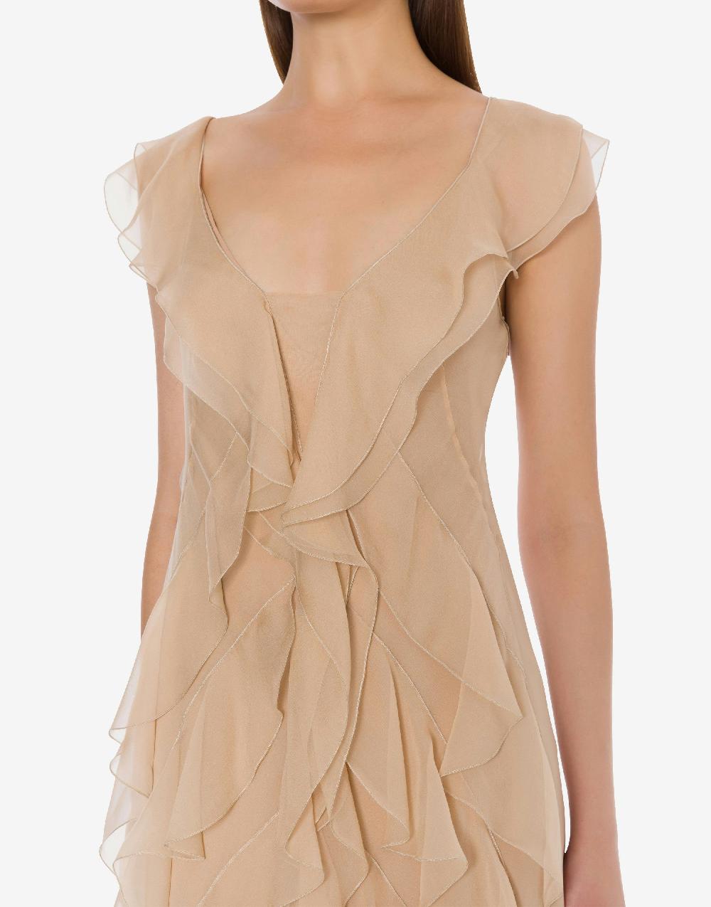Alberta Ferretti Abito in chiffon organico Cocktail Offerta San Valentino