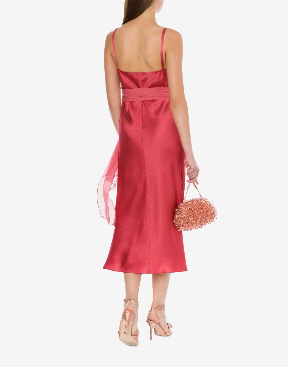 Alberta Ferretti Abito longuette in raso Sconto