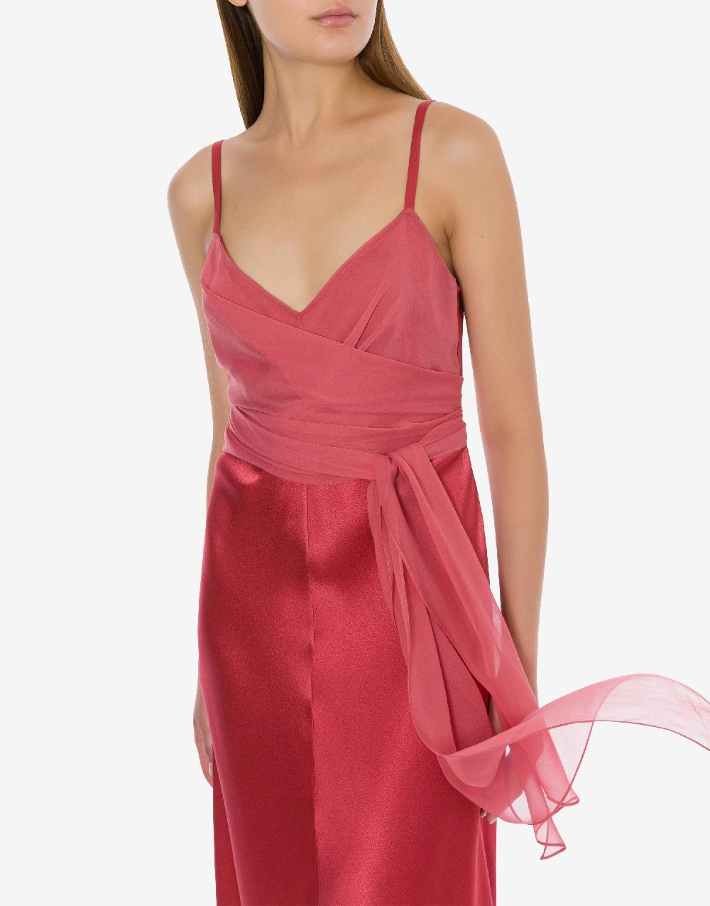 Alberta Ferretti Abito longuette in raso Sconto