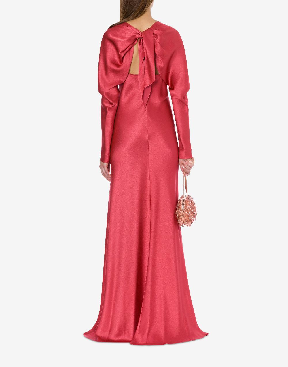 Alberta Ferretti Abito lungo in raso Cocktail Offerta
