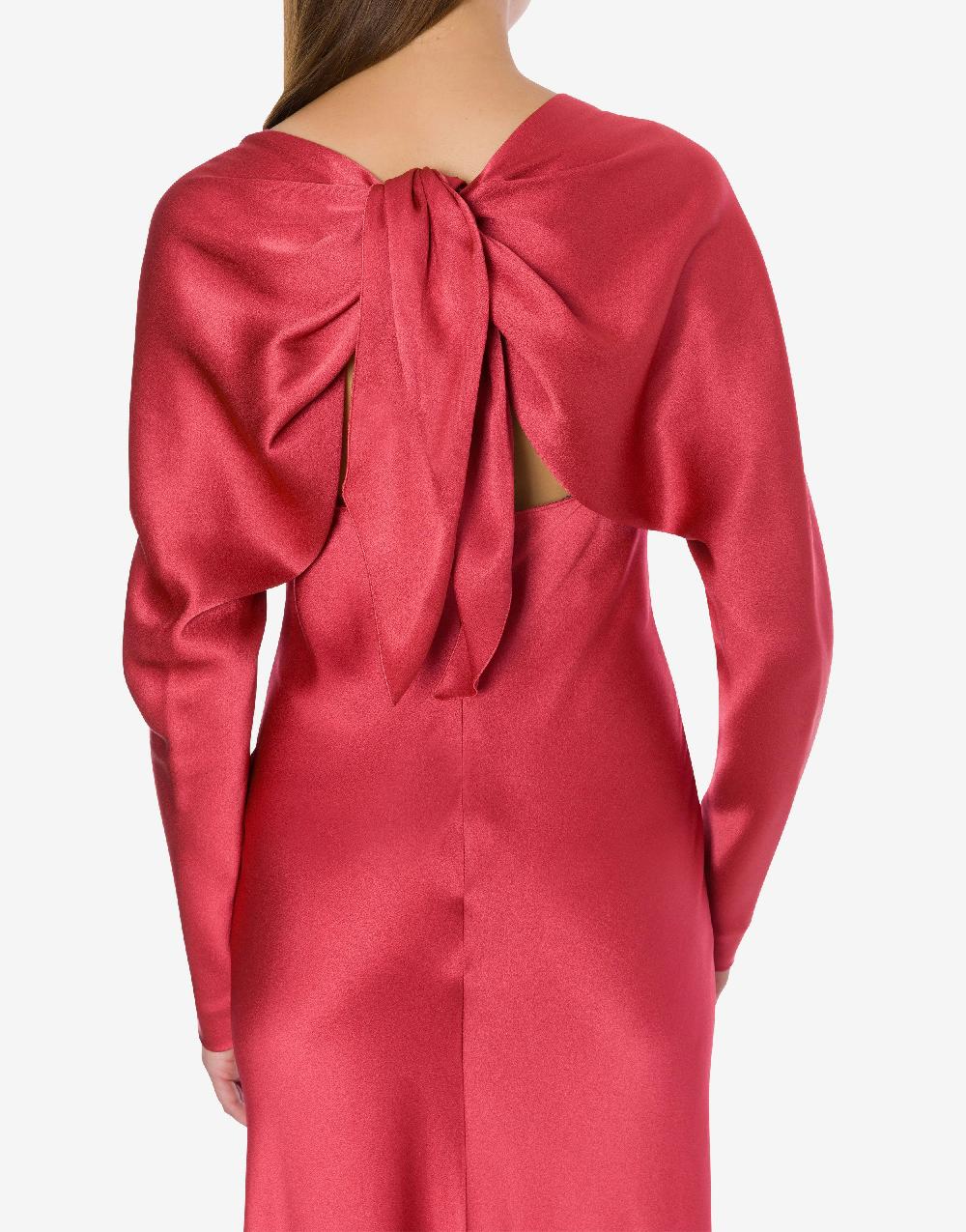 Alberta Ferretti Abito lungo in raso Cocktail Offerta