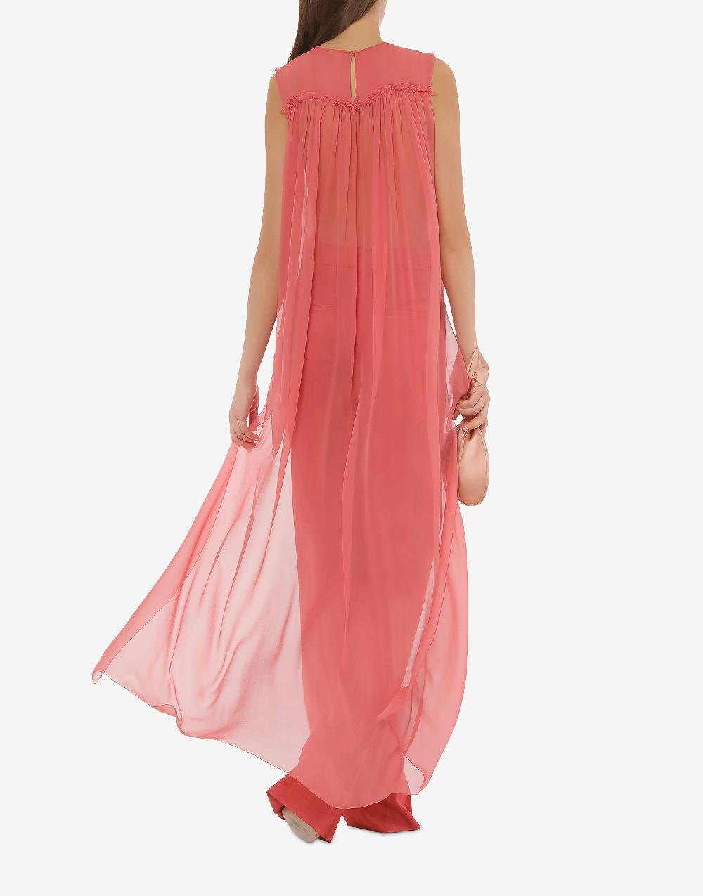 Alberta Ferretti Blusa in chiffon organico con ruches Outlet