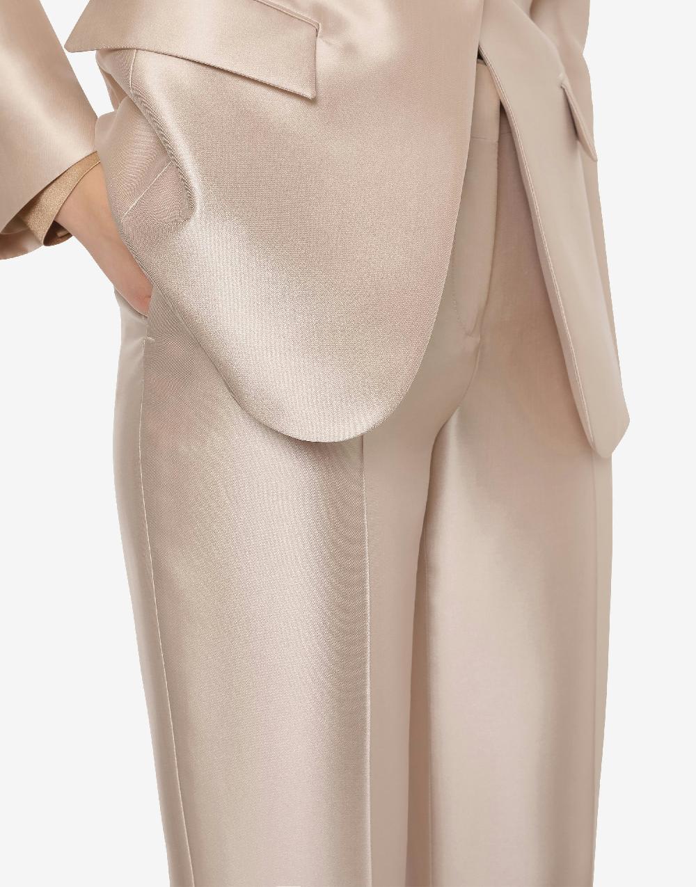 Alberta Ferretti Pantalone in mikado Cocktail Vendita Calda