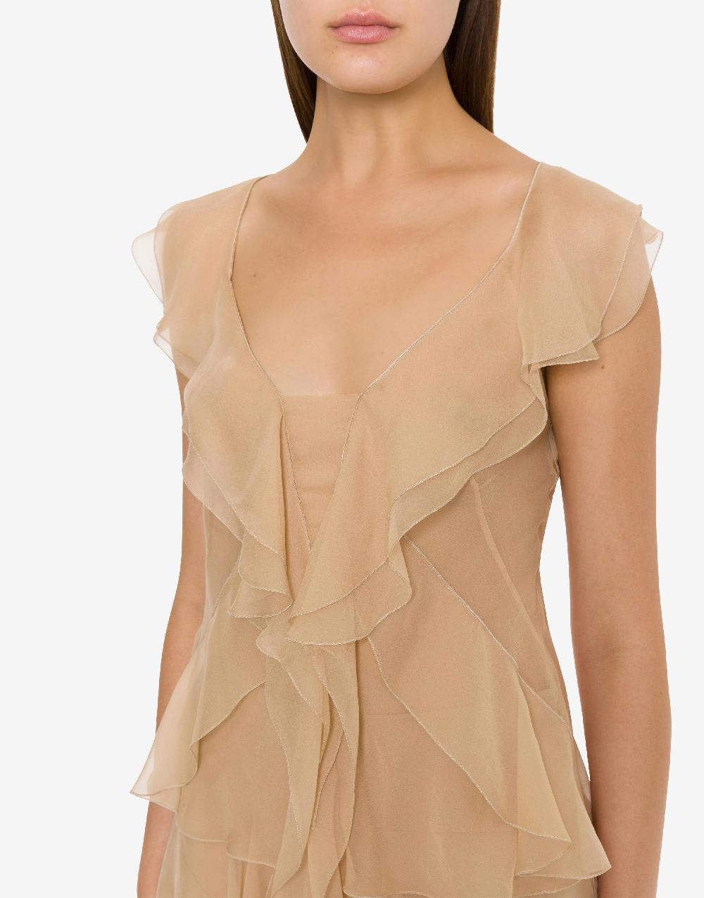 Alberta Ferretti Top in chiffon organico Negozio