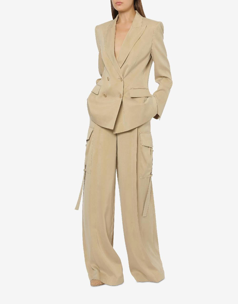Alberta Ferretti Pantalone oversize in tela lavata In Saldo