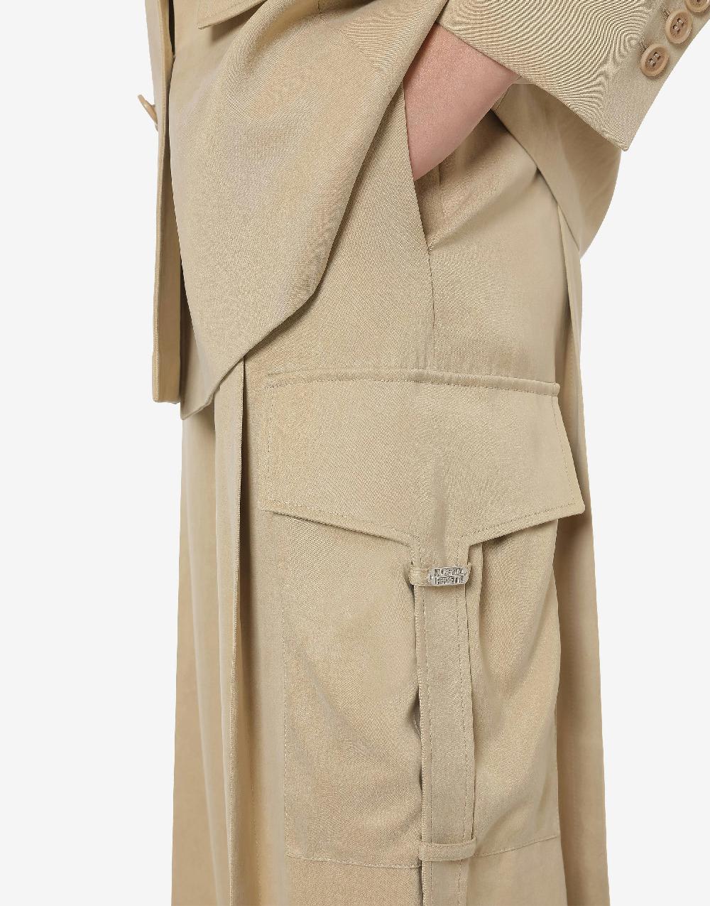 Alberta Ferretti Pantalone oversize in tela lavata In Saldo