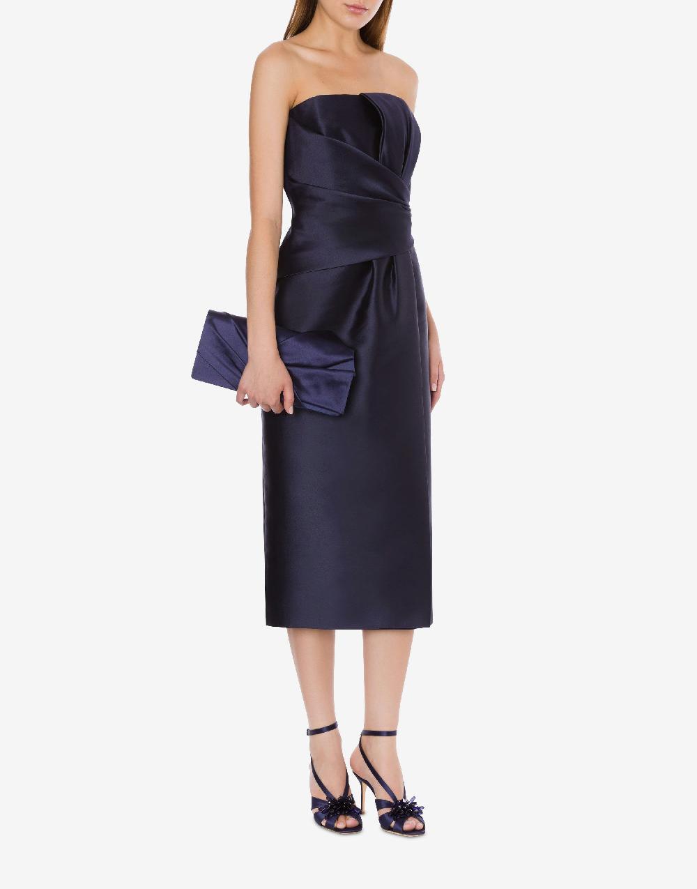 Alberta Ferretti Abito longuette in mikado Cocktail Ritorno libero