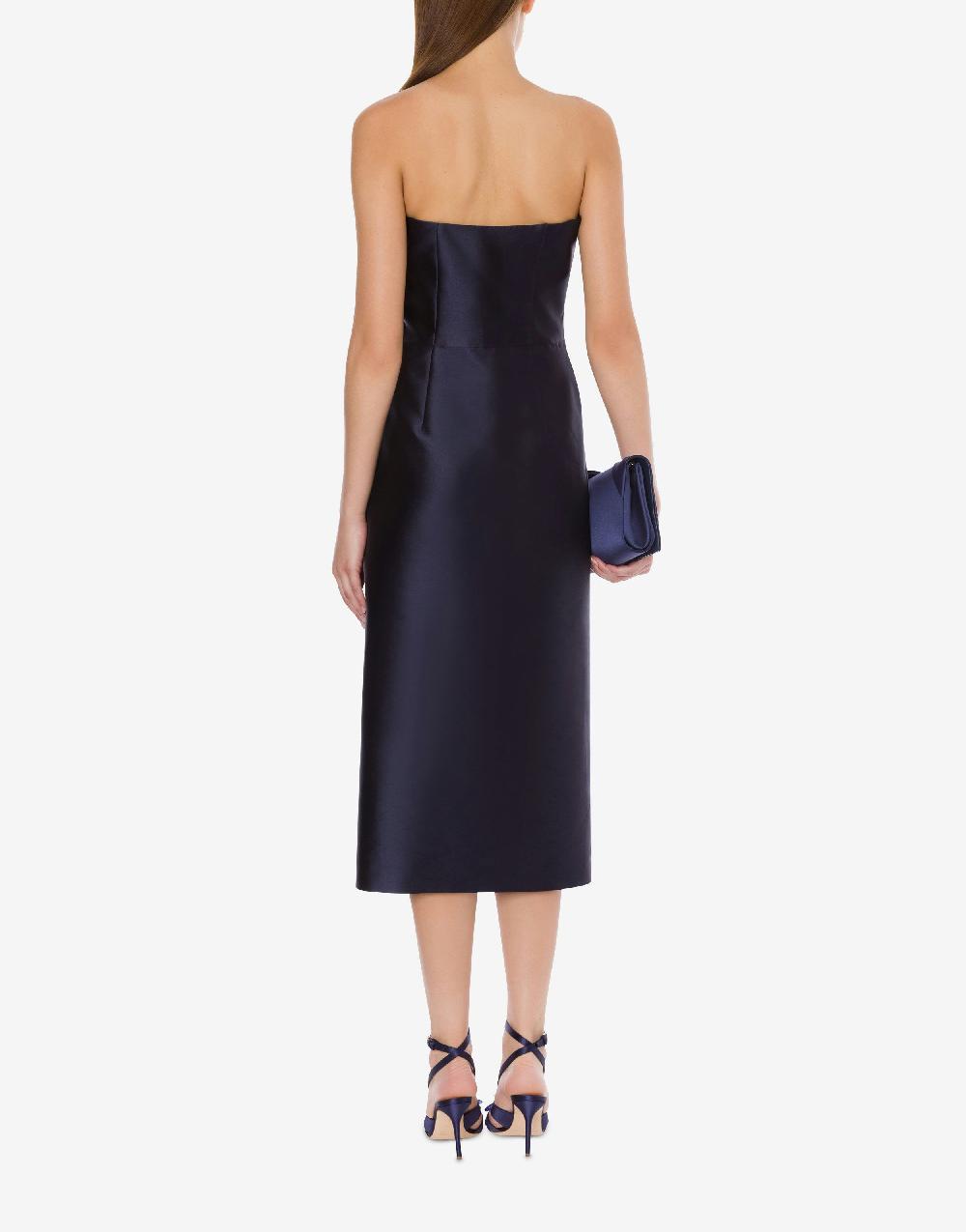 Alberta Ferretti Abito longuette in mikado Cocktail Ritorno libero