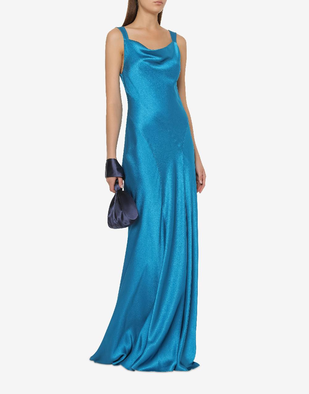 Alberta Ferretti Abito in raso con cut-out Cocktail Qualità