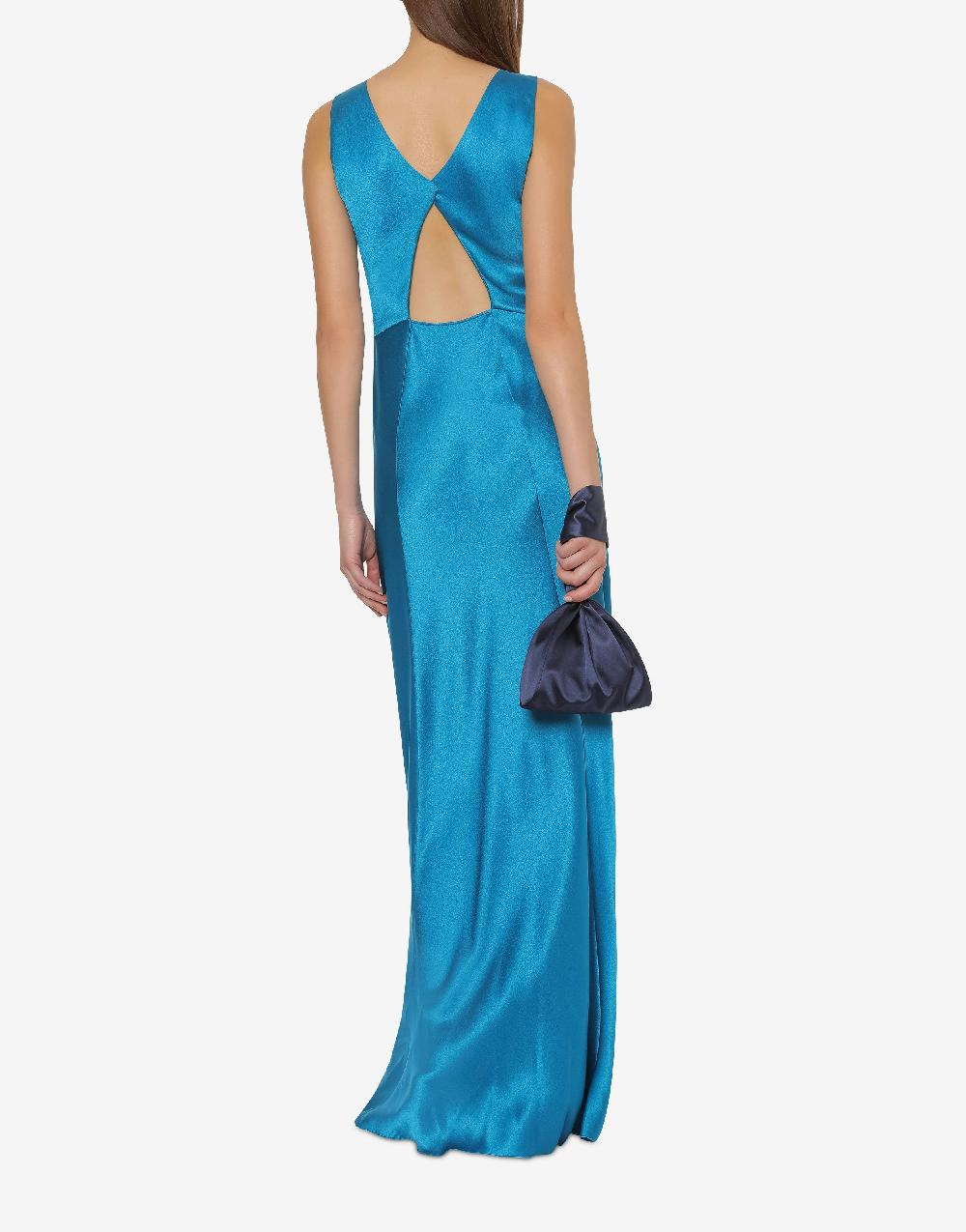 Alberta Ferretti Abito in raso con cut-out Cocktail Qualità