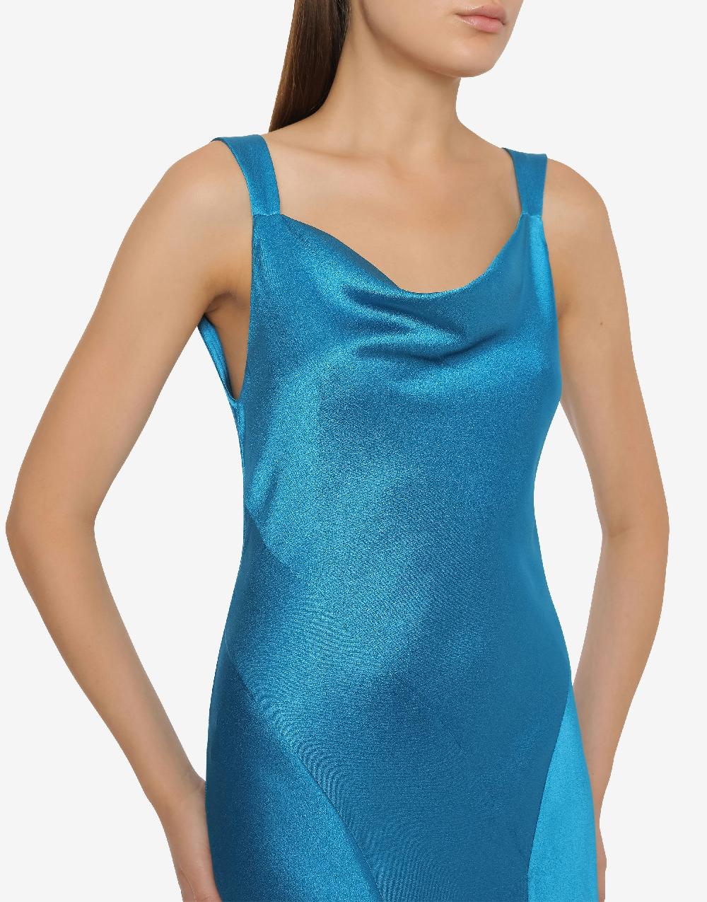 Alberta Ferretti Abito in raso con cut-out Cocktail Qualità
