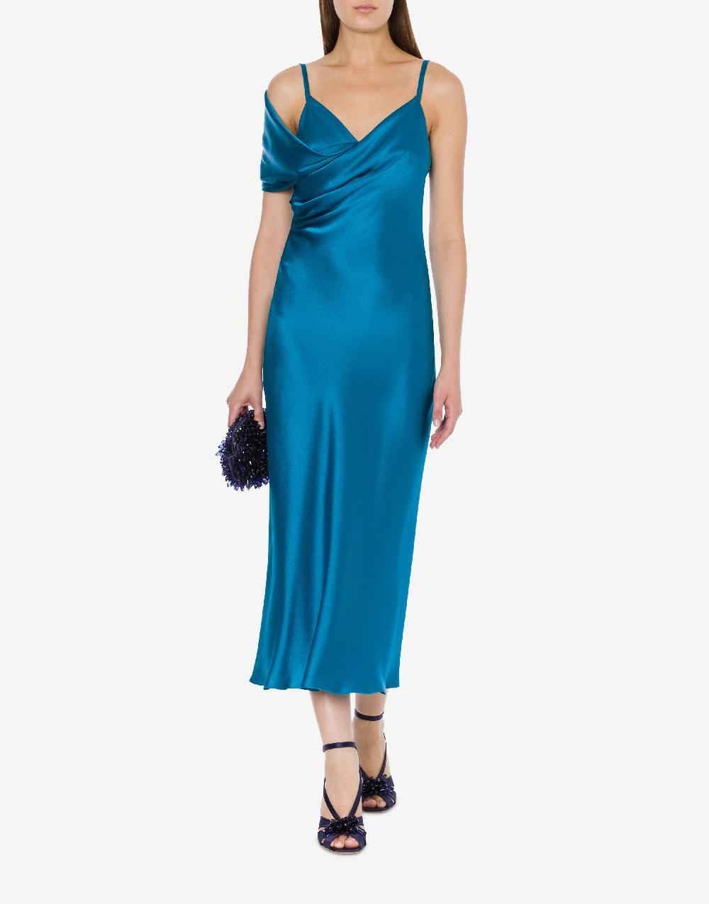 Alberta Ferretti Abito longuette in raso Cocktail Vendita