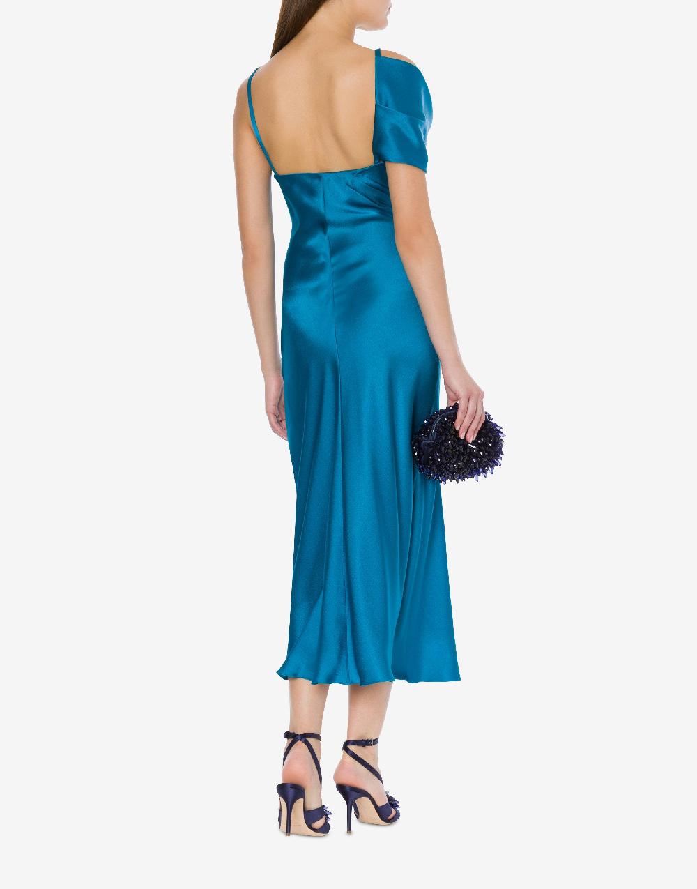 Alberta Ferretti Abito longuette in raso Cocktail Vendita