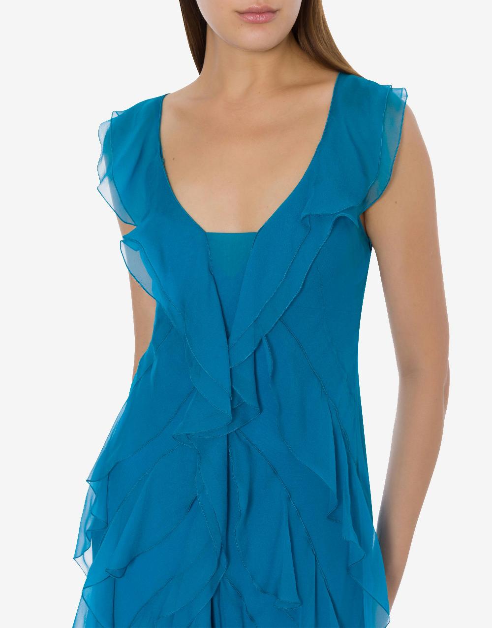 Alberta Ferretti Abito in chiffon organico Cocktail Promozione