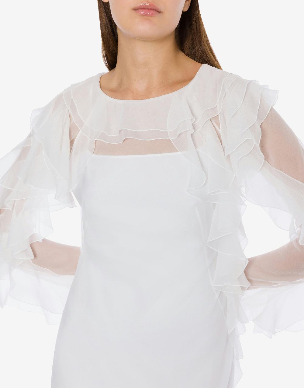 Alberta Ferretti Abito lungo in chiffon organico Cocktail Fino al 60% di sconto