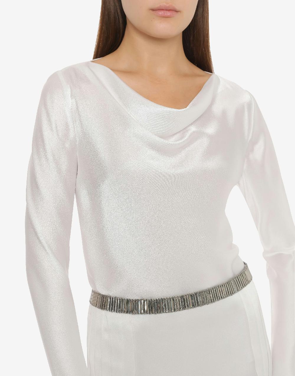 Alberta Ferretti Blusa in raso Cocktail Qualità Garantita