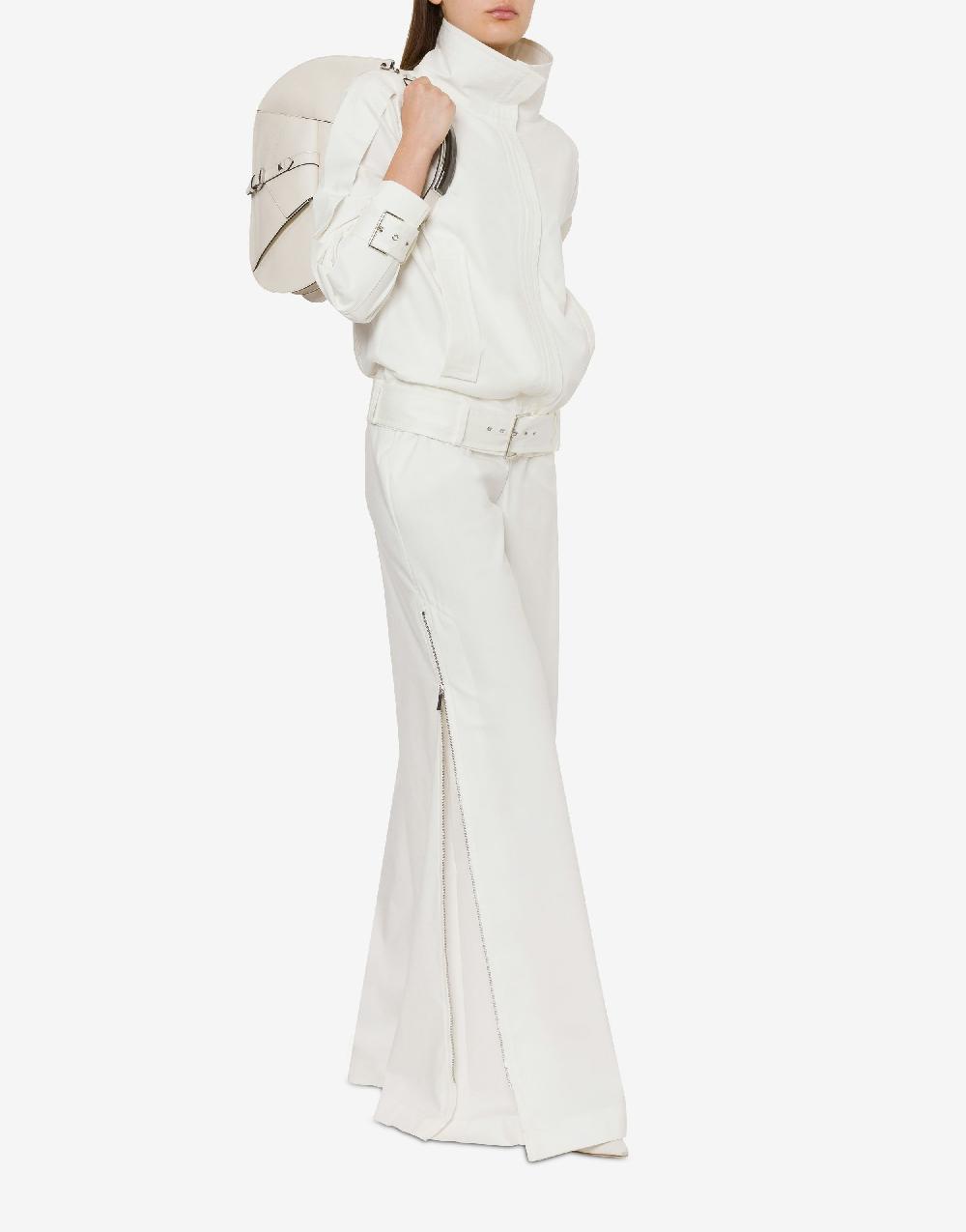 Alberta Ferretti Pantalone oversize in tela di cotone stretch Fino Al -60%