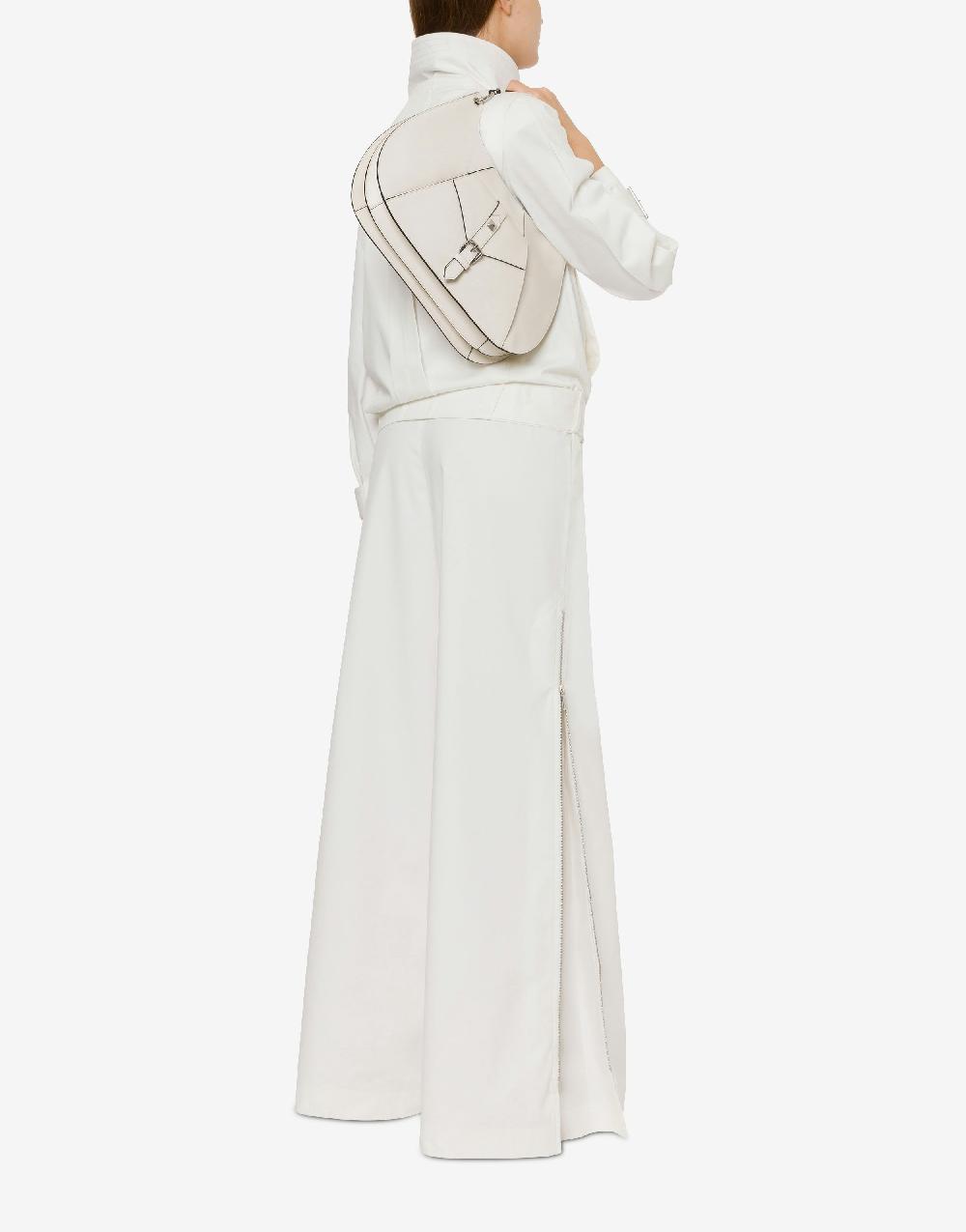 Alberta Ferretti Pantalone oversize in tela di cotone stretch Fino Al -60%