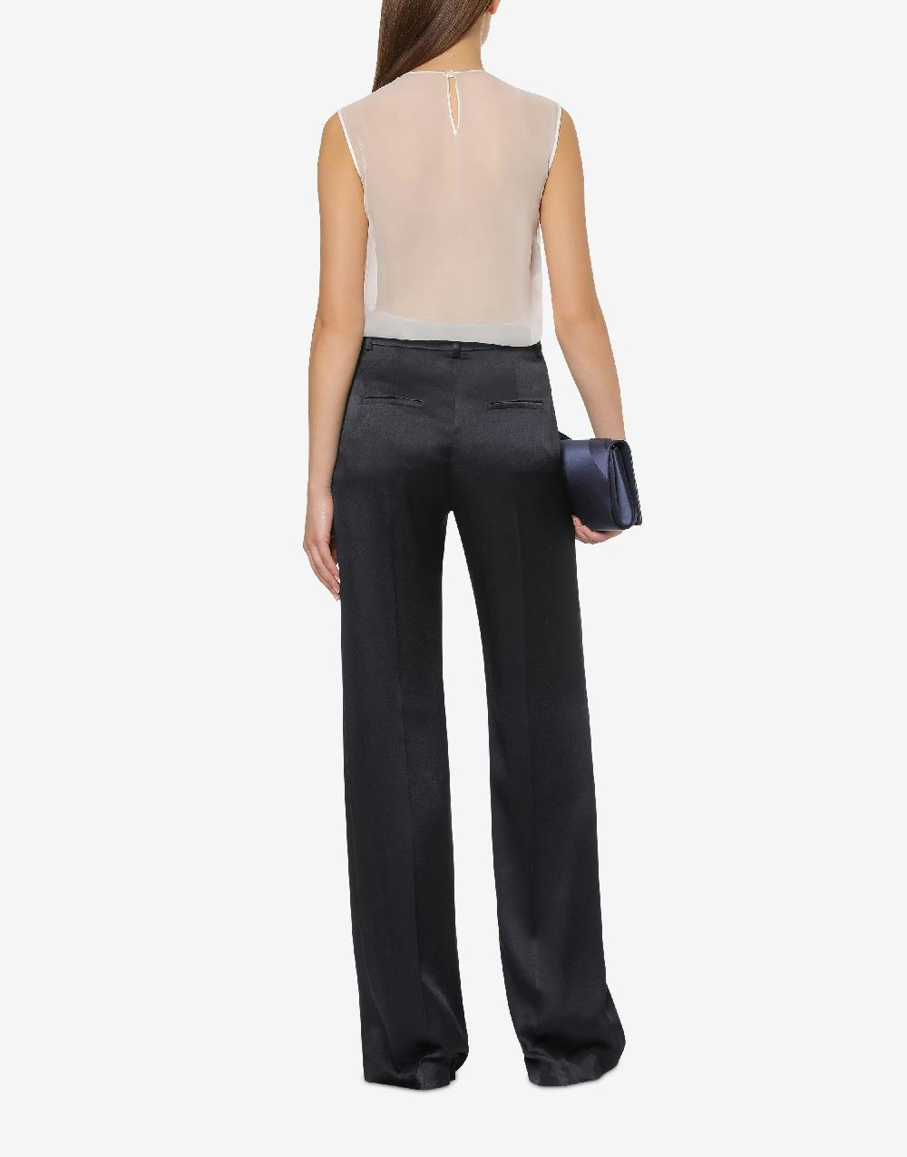 Alberta Ferretti Top in chiffon organico Solo un giorno rimasto