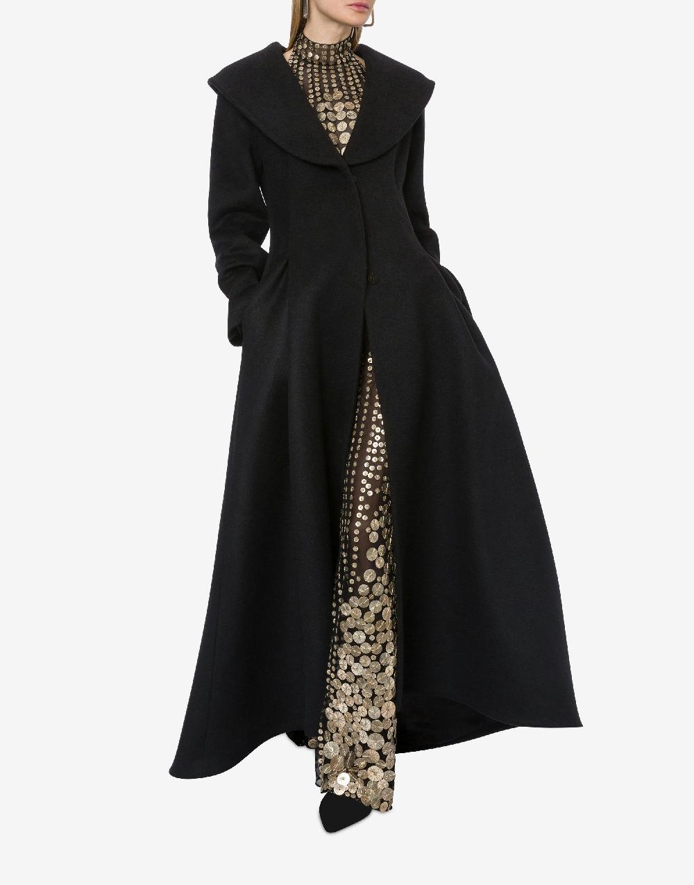 Alberta Ferretti Cappotto in panno di lana e cashmere Offerte