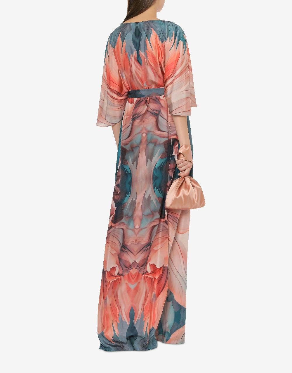 Alberta Ferretti Abito in habotai con stampa petali Hotsell